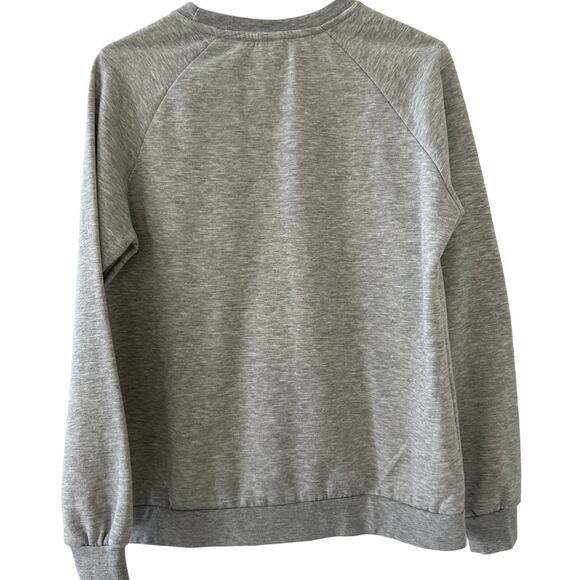 Women's Grey Sweatshirt Sz. Small Dog Lover Casual Pets Quotes Graphic - Picture 3 of 8